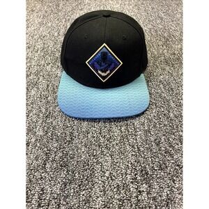 Marvel Black Panther Wakanda Forever Snapback Hat Cap One Size Black Purple